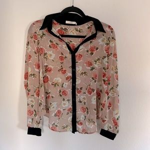Nordstrom chiffon button up blouse